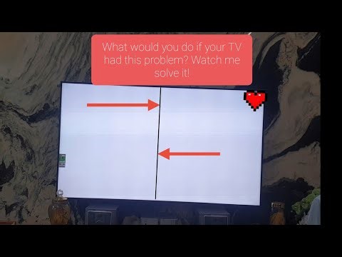 Repair needed. The LG 75NANO80 TV has vertical lines on the screen.