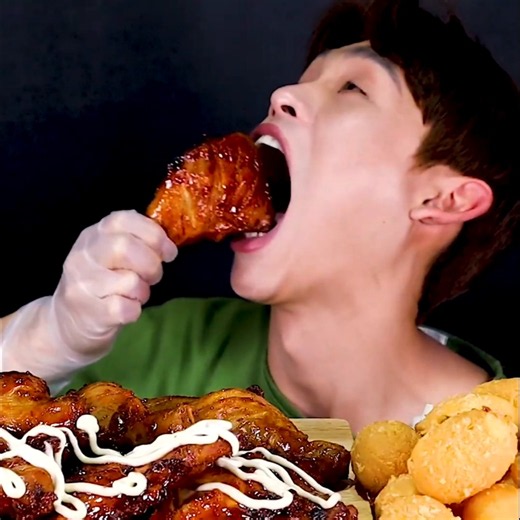 🔥 Spicy BBQ Chicken & Crispy Cheese Balls Mukbang 🍗🧀 | Juicy, Cheesy & Satisfying Eating Show ASMR
