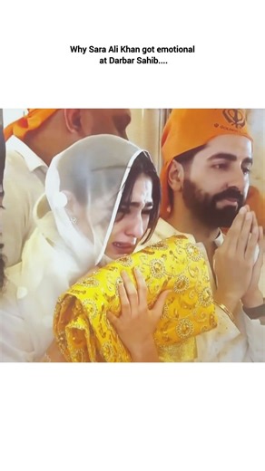 Sara Ali Khan got emotional at Darbar Sahib 🥹😍🧿 #saraalikhan #ibrahimalikhan #amritasingh #trending