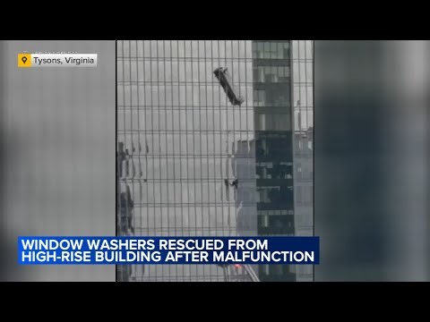Window washers rescued from high-rise building after malfunction