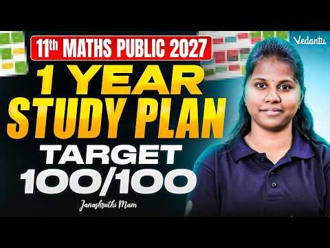 11th Maths Annual Exam 2027🔥One Year Study Plan Target 100/100 | Janasruthi Ma'am