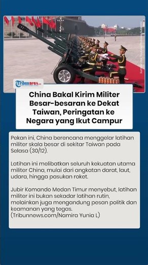 China Bakal Kirim Militer Besar-besaran di Sekitar Taiwan, Peringatan ke Negara yang Ikut Campur