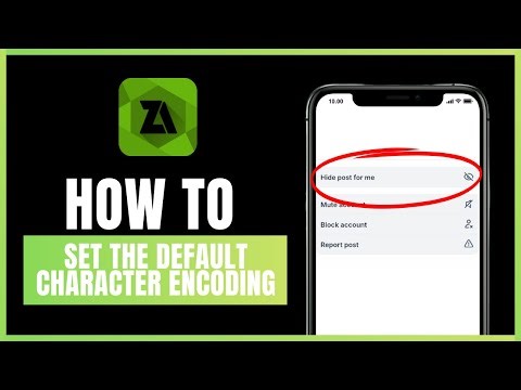 How to set the default character encoding in ZArchiver