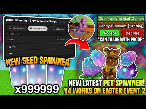 [🍭] NEW PET SPAWNER! 🤑 Grow a Garden 🌶️ Script! • No Key 🔥 *UNPATCHED* ✅ 100% Work🌈 - Anukul Hub V4
