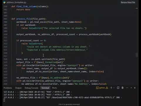 Python Flask Tutorial: Address Formatting, Validation, and Storage
