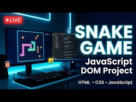 🔴 LIVE | Build a Snake Game with JavaScript 🚀 | DOM Manipulation Project | Live Coding