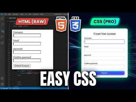 Build a Modern Registration Form | HTML and CSS Tutorial For Beginners