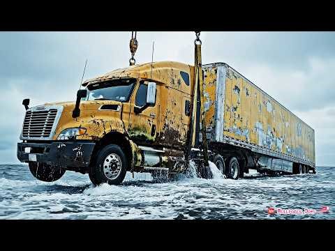 Underwater for 10 Years! This Rusted Semi Truck Rebuild Will Shock You 🔧