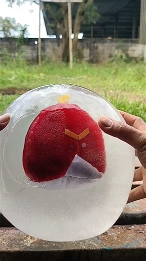 POV: Giant Orange Balloon With a Toy Inside Explodes on a Huge Pan! 😱💥