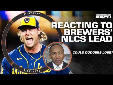 'The Brewers are shutting down and humbling the Dodgers!' - Stephen A. on 3-0 NLCS lead | First Take