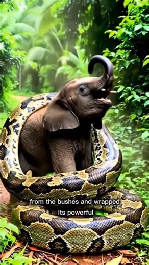 Giant Python Attacks Baby Elephant — Heroic Rescue Team Saves Him Just in Time! 🐘🐍#emotionalstory