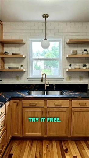 Kitchen Transformation: Honey Oak → White Oak + Persian Blue Quartz
