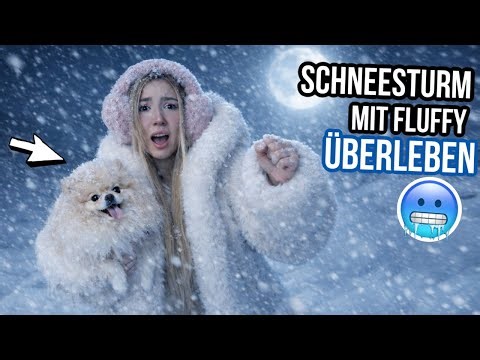 GEHE NACHTS niemals bei BLIZZARD SCHNEESTURM ELLI mit HUND FLUFFY RAUS (EINGESPERRT in HAMBURG)