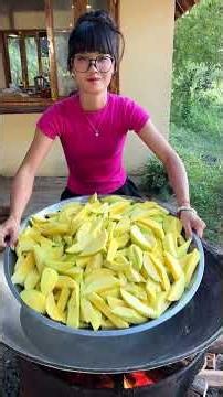 Cooking yummy fresh mango recipe