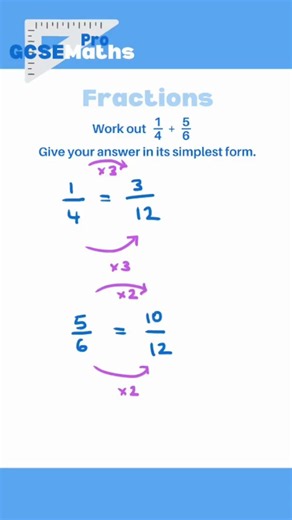Adding fractions #gcsemaths #maths #gcse #edexcel #fractions #mocks #exam #fractionsoperations