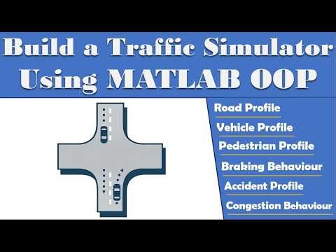 Traffic Simulation Using MATLAB OOP | Real Time Road, Vehicle, Pedestrian Models | Traffic Modeling