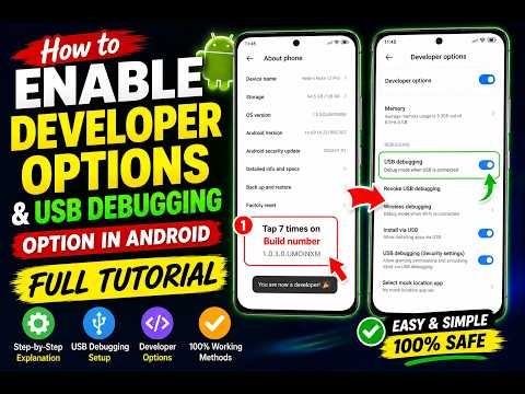 How to Enable Developer Options & USB Debugging Option in Android Full Tutorial
