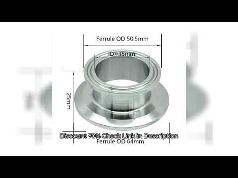 YQBS 2 Inch × 1.5 Inch Sanitary Fitting End Cap Tri Clamp Ferrul Reducer Stainless Steel 304 Sanita