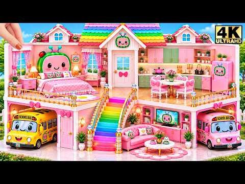 🎀🏫 Build Cocomelon Miniature School with Playground, School Supplies & Bus ❤️ DIY Miniature House