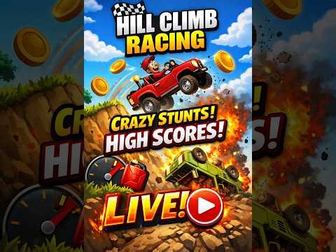 🔥 Hill Climb Racing LIVE Gameplay | Crazy Stunts, Big Jumps & High Scores | First Live Stream 🔥