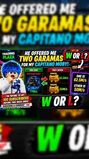 He Offered 2 GARAMAS for My CAPITANO MOBY… W or L?! #shorts