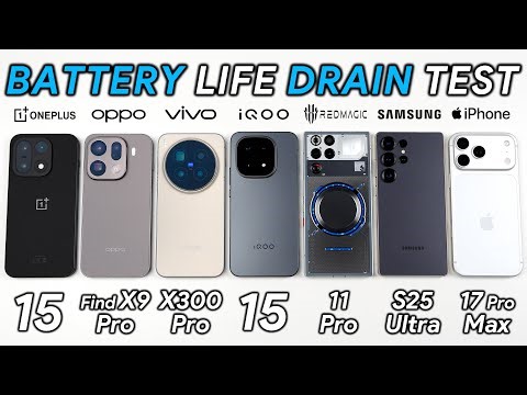 OnePlus 15 vs OPPO / Vivo / iQOO / REDMAGIC / Samsung / iPhone Battery Life DRAIN Test!