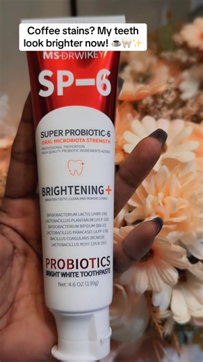 I’ve been using this toothpaste, and I can see a difference! My teeth look brighter, and the stains I noticed from coffee look less visible ☕🦷✨ Find it in my showcase! #MSDRWIKEY #Toothpaste #SmileCare #TikTokShop #Ad