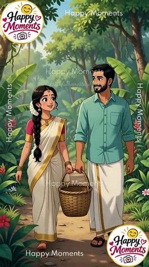🌿Onam Sadya Preparation 🍛 | Harvest & Kerala Festival | Ghibli Inspired By Happy Moments I Relaxing 2D Cooking Animation | No Dialogue | ASMR #DailyMotion #HappyMoments #shorts