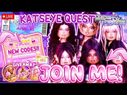 🔴LIVE!! PLAYING THE NEW DRESS TO IMPRESS KATSEYE QUEST UPDATE + GIVEAWAYS!! *NEW REWARDS*