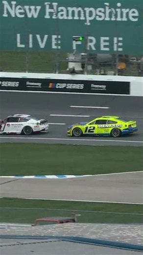 Some beef brewing between Denny Hamlin and Ryan Blaney 👀