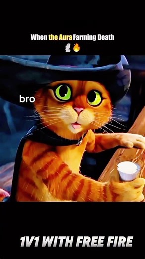 Death vs Puss in Boots: The Ultimate Aura Battle! 🐺😼Death ka Aura hi alag hai! 🔥 #Edit #Shorts