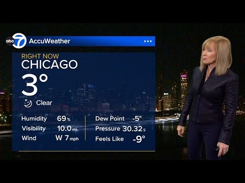 ABC7 AccuWeather Chicago Forecast: Dangerous cold continues, next chance of snow Tuesday night