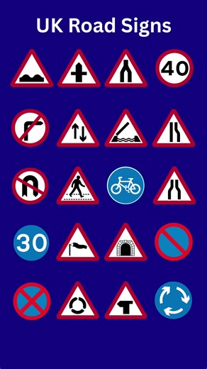 20 UK Road Signs for Driving Test Learners