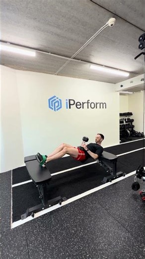 Long Lever Hamstring Bridge between Two Benches with Mini Band