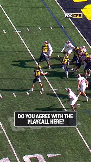 An interesting play call from Michigan on 3rd down #cfb #collegefootball #bigten #michigan