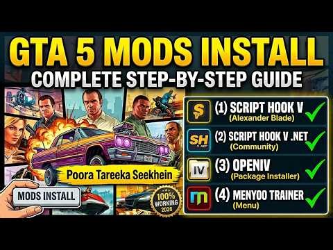 How to Install GTA 5 Mods 2026: Script Hook V, OpenIV & Menyoo Trainer (Full Guide)