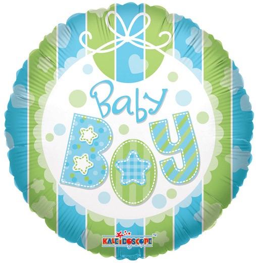 PR Baby Boy Bib 18″ Balloons (Flat count)