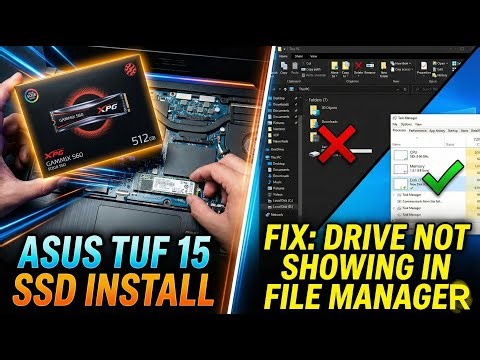 ASUS TUF F15 SSD Install & Fix | SSD Showing in Task Manager Only