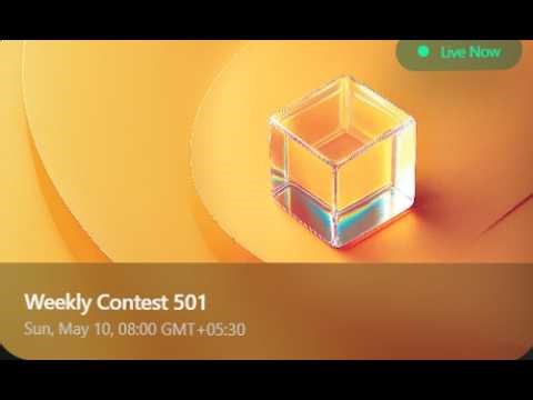 Leetcode Weekly Contest 501 LIVE || #leetcode #coding #programming #contest