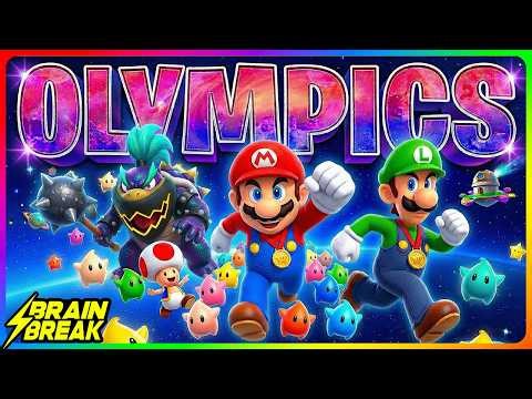 Mario Galaxy Olympics ⚡️ Brain Break for Kids ⚡️ Inspired by Super Mario
