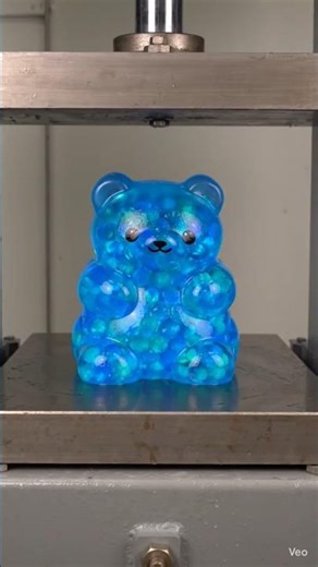 Hydraulic Press vs Giant Orbeez Gummy Bear! 😱✨#shorts #viral