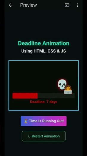 I Created a Deadline Animation Using HTML, CSS & JavaScript | Coding Tutorial