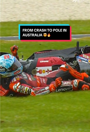 Just superhuman stuff. 🧬 Another one to the 'from crash to pole' collection 🤯 #AustralianGP 🇦🇺 #MotoGP #WiredDifferent