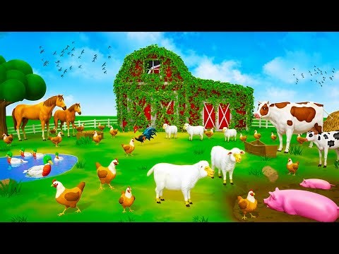Life of Farm Animals! Funny 3D Animation with Cows, Pigs, Horses & Sheeps | Barnyard Fun
