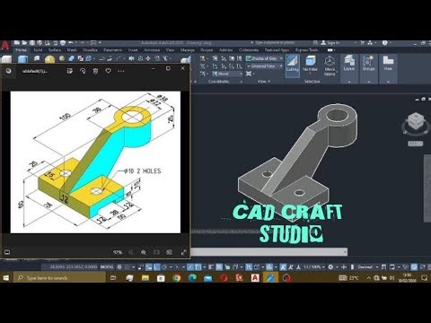 AutoCAD 3D Modeling for Beginners | Clamp Bracket from Engineering Drawing (Step-by-Step Tutorial)
