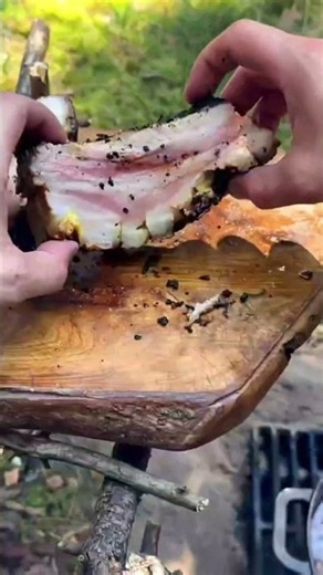 Slow Cooked BBQ Ribs in Cast Iron | Campfire Cooking Outdoors #naturalfood #food #tomahawksteak