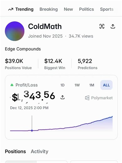 How to build a self-learning weather trading bot on Polymarket to $1000/day print~30 min setup, zero codingWhat you need:- A VPS (Hetzner, ~$5/mo)- Hermes Agent (free, open-source by Nous Research)- $50 USDC + ~$1 POL for gas- Free API key from visualcrossingcomFastest way to copy-trade him even with $10 using: https://t.co/7qw0SmTB5jStep-by-step:1. Deploy Hermes on VPSSSH into your server → run one install command → connect to Telegram via hermes gateway setup → done. Agent runs 24/7.2. Clone t