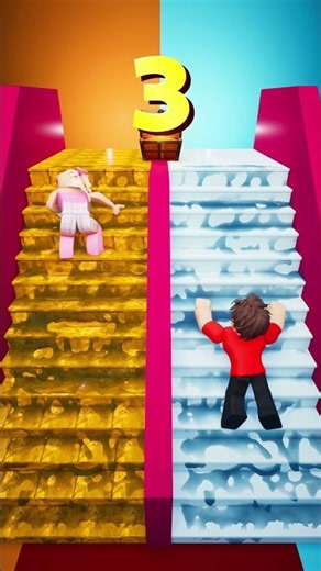 Slippery vs Sticky Stairs In Roblox...