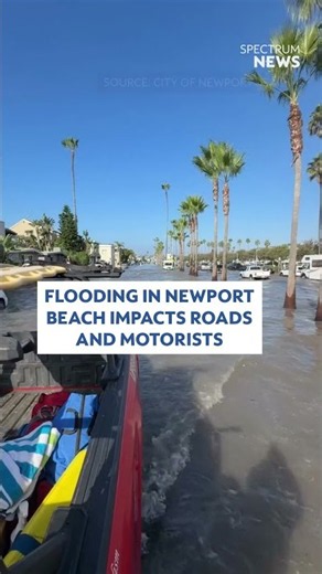 Flooding in Newport Beach impacts roads and motorists