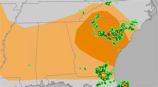 Severe storms, damaging winds target Southeast Sunday